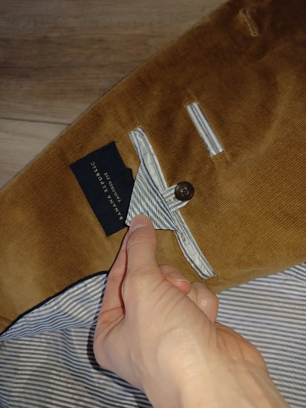 NWT Banana Republic Duca Visconti Italian Corduroy Blazer 44R Tailored Fit Tan